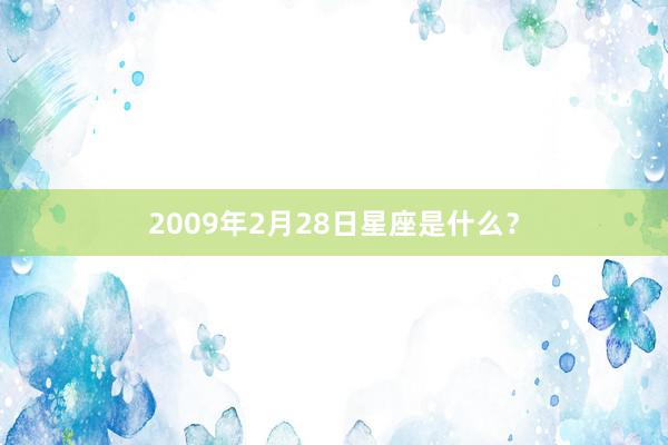2009年2月28日星座是什么？