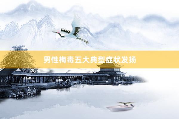 男性梅毒五大典型症状发扬