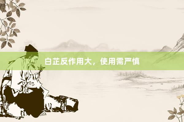 白芷反作用大，使用需严慎